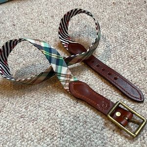 New reversible cloth & leather belt 34